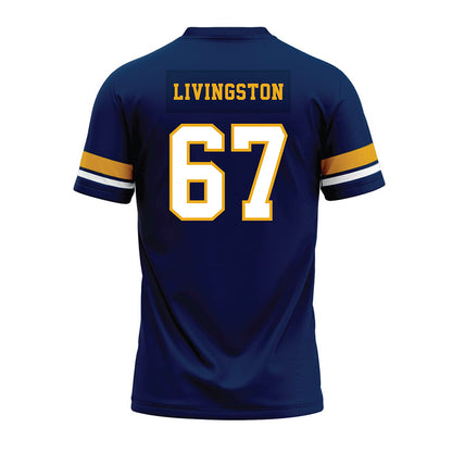 West Virginia - NCAA Football : Landen Livingston - Blue Premium Football Jersey-1