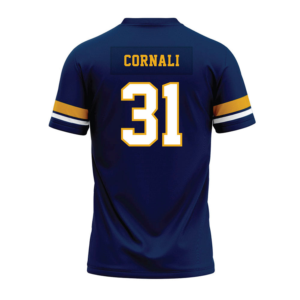 West Virginia - NCAA Football : Shane Cornali - Blue Premium Football Jersey-1
