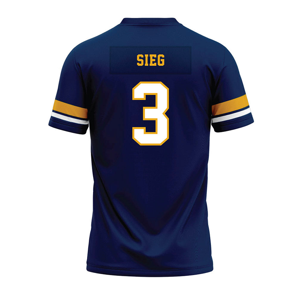 West Virginia - NCAA Football : Matt Sieg - Blue Premium Football Jersey-1