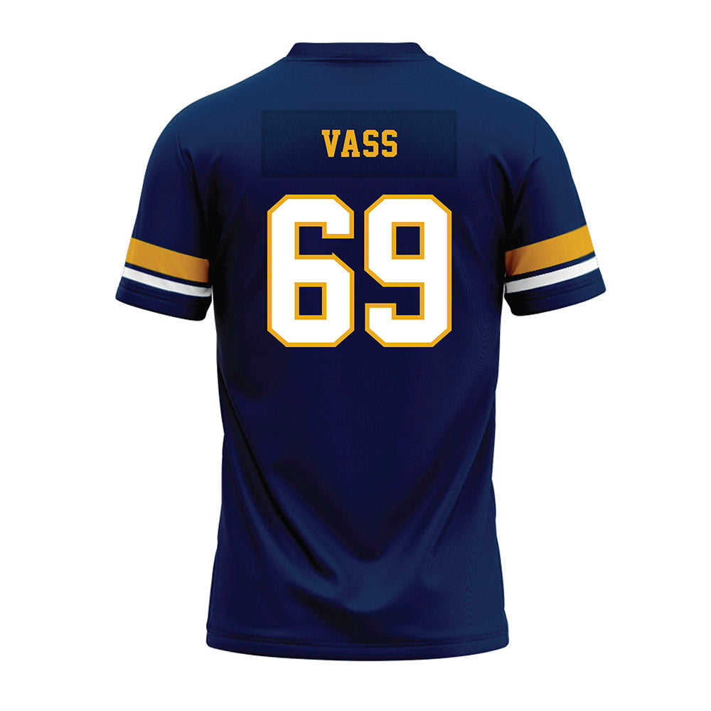 West Virginia - NCAA Football : Devin Vass - Blue Premium Football Jersey-1