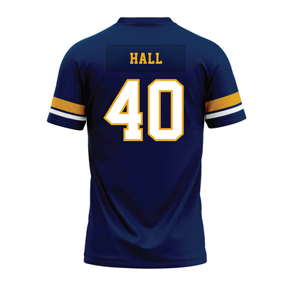 West Virginia - NCAA Football : Jason Hall - Blue Premium Football Jersey-1