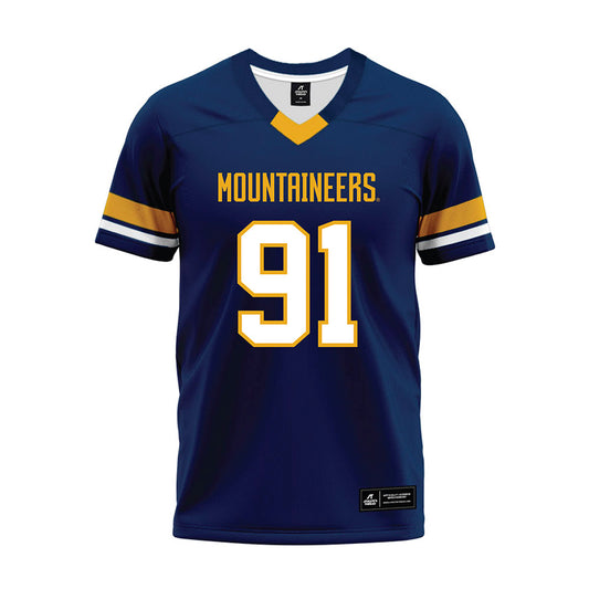 West Virginia - NCAA Football : Darius Wiley - Blue Premium Football Jersey-0