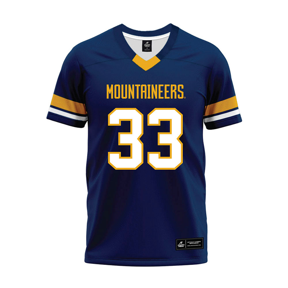 West Virginia - NCAA Football : Ashton Woods - Blue Premium Football Jersey-0