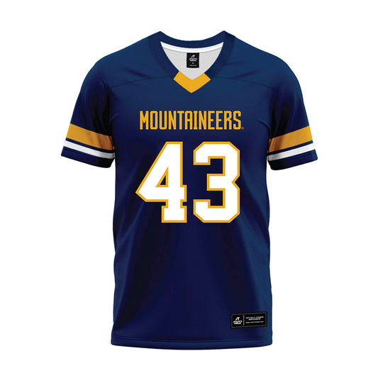West Virginia - NCAA Football : Kj Henson Jr. - Blue Premium Football Jersey-0