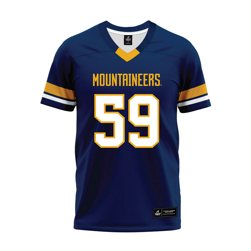 West Virginia - NCAA Football : Josh Aisosa - Blue Premium Football Jersey-0