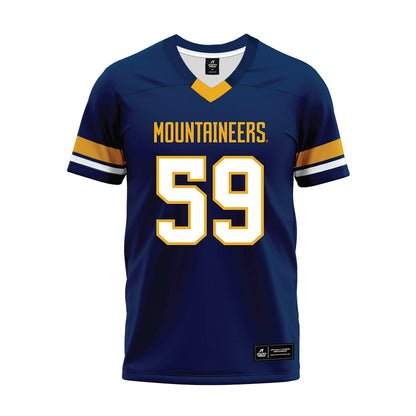 West Virginia - NCAA Football : Josh Aisosa - Blue Premium Football Jersey-0