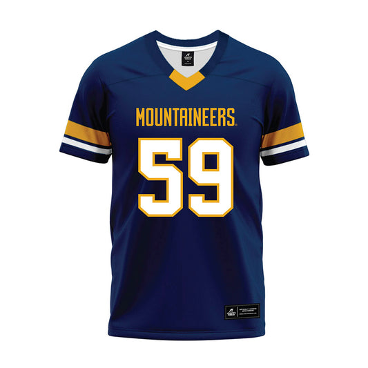West Virginia - NCAA Football : Josh Aisosa - Blue Premium Football Jersey-0