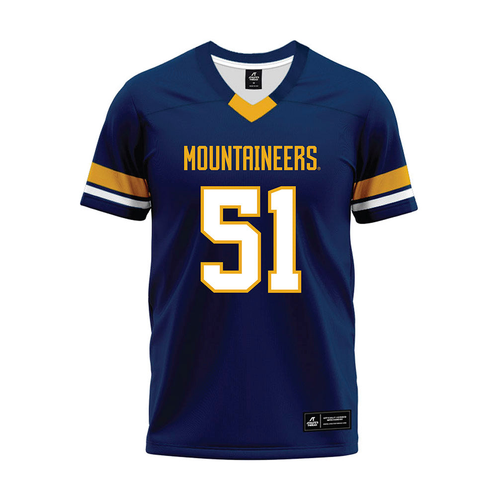 West Virginia - NCAA Football : Taylor Brown - Blue Premium Football Jersey-0