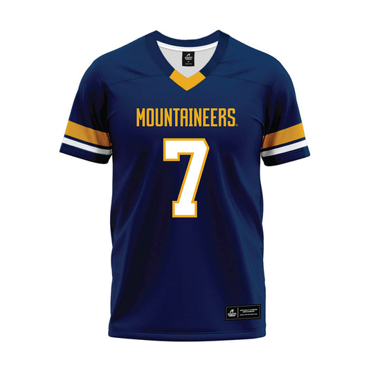 West Virginia - NCAA Football : Chams Diagne - Blue Premium Football Jersey-0
