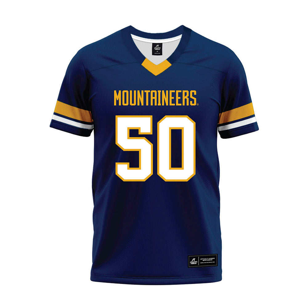 West Virginia - NCAA Football : Harper Holloman - Blue Premium Football Jersey-0
