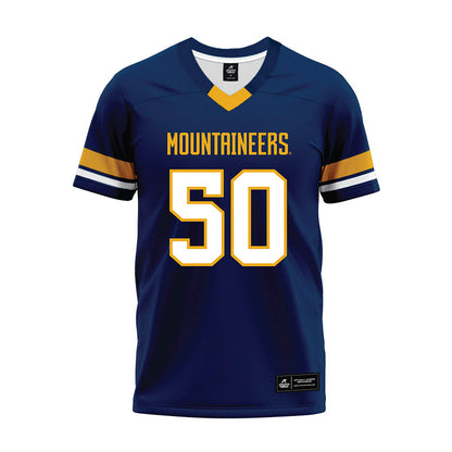West Virginia - NCAA Football : Harper Holloman - Blue Premium Football Jersey-0