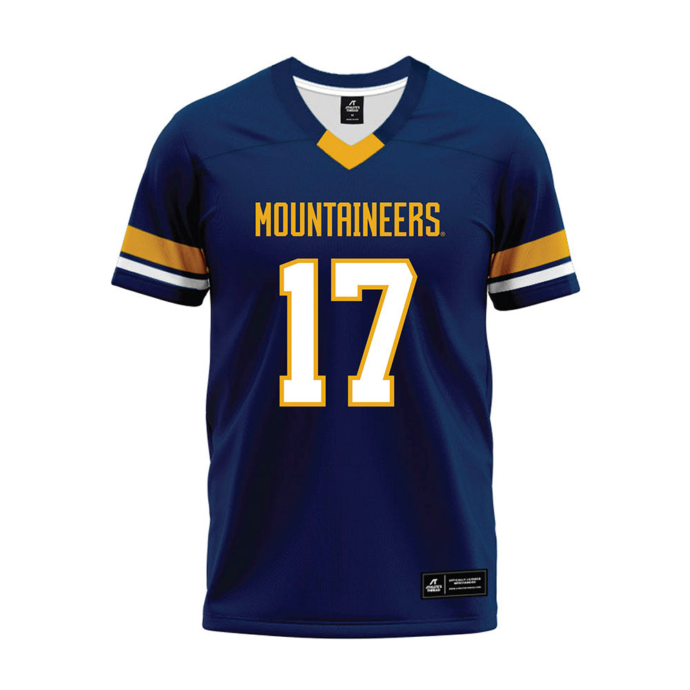 West Virginia - NCAA Football : Miles Khatri - Blue Premium Football Jersey-0