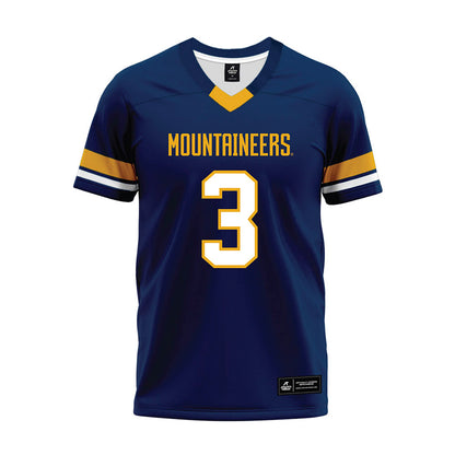 West Virginia - NCAA Football : Matt Sieg - Blue Premium Football Jersey-0
