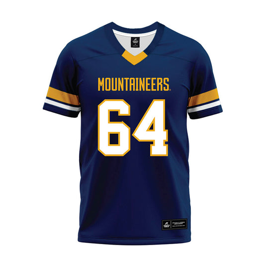 West Virginia - NCAA Football : Rhett Morris - Blue Premium Football Jersey-0