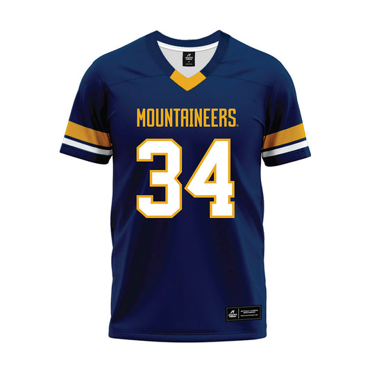 West Virginia - NCAA Football : Tyler Stolsky - Blue Premium Football Jersey-0
