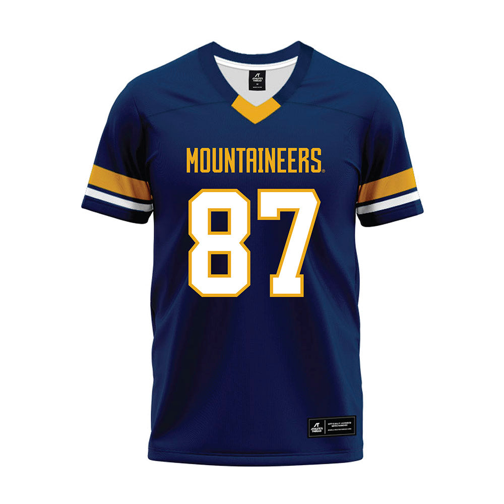 West Virginia - NCAA Football : Greg Wilfred - Blue Premium Football Jersey-0