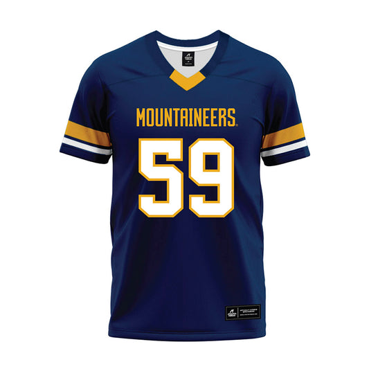 West Virginia - NCAA Football : Josh Aisosa - Blue Premium Football Jersey-0
