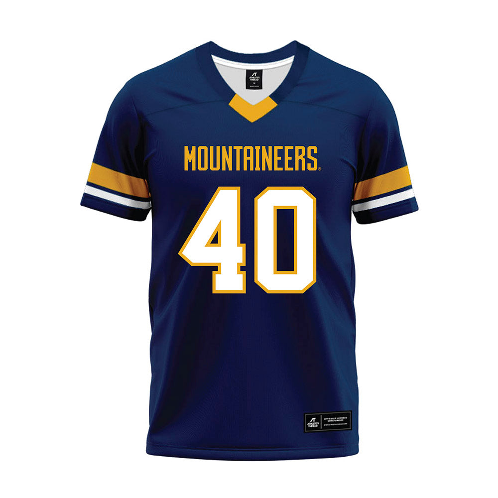 West Virginia - NCAA Football : Jason Hall - Blue Premium Football Jersey-0