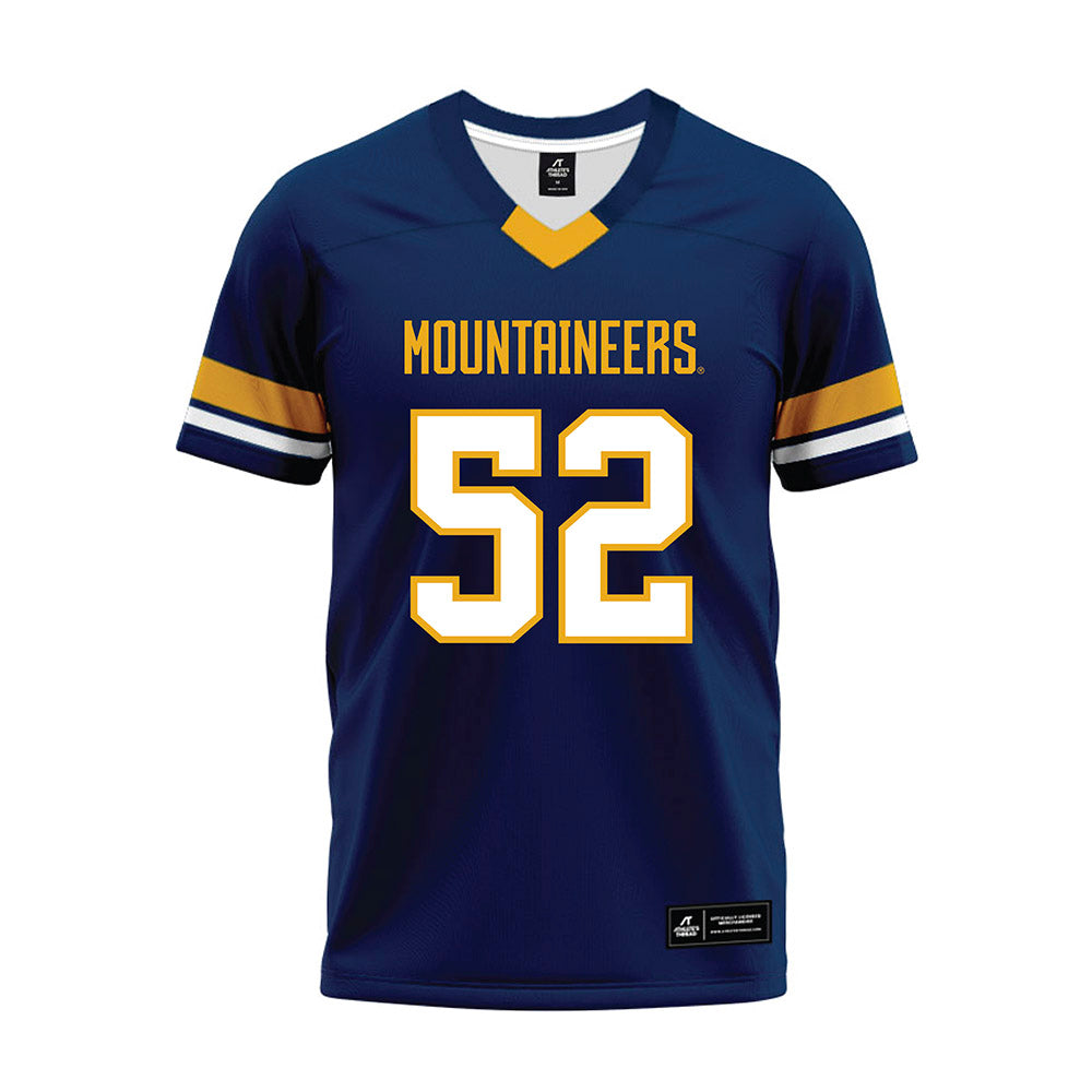 West Virginia - NCAA Football : Nick Krahe - Blue Premium Football Jersey-0