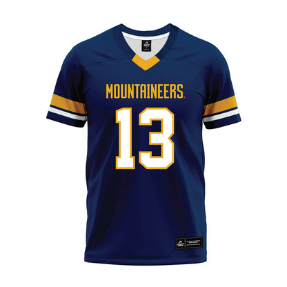 West Virginia - NCAA Football : Kedrick Triplett - Blue Premium Football Jersey-0