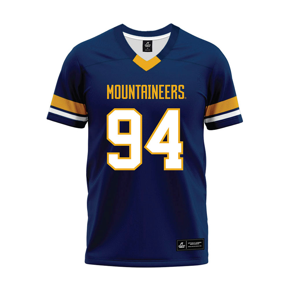 West Virginia - NCAA Football : Cam Mallory - Blue Premium Football Jersey-0