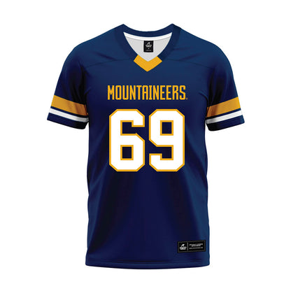 West Virginia - NCAA Football : Devin Vass - Blue Premium Football Jersey-0