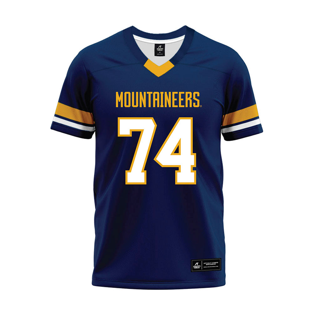 West Virginia - NCAA Football : Kevin Brown - Blue Premium Football Jersey-0