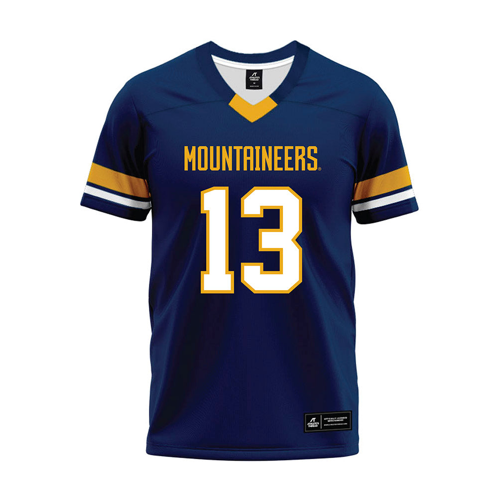 West Virginia - NCAA Football : Kedrick Triplett - Blue Premium Football Jersey-0