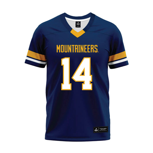 West Virginia - NCAA Football : Andrew Powdrell - Blue Premium Football Jersey-0