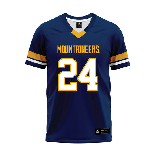 West Virginia - NCAA Football : Rayshawn Reynolds Jr. - Blue Premium Football Jersey-0