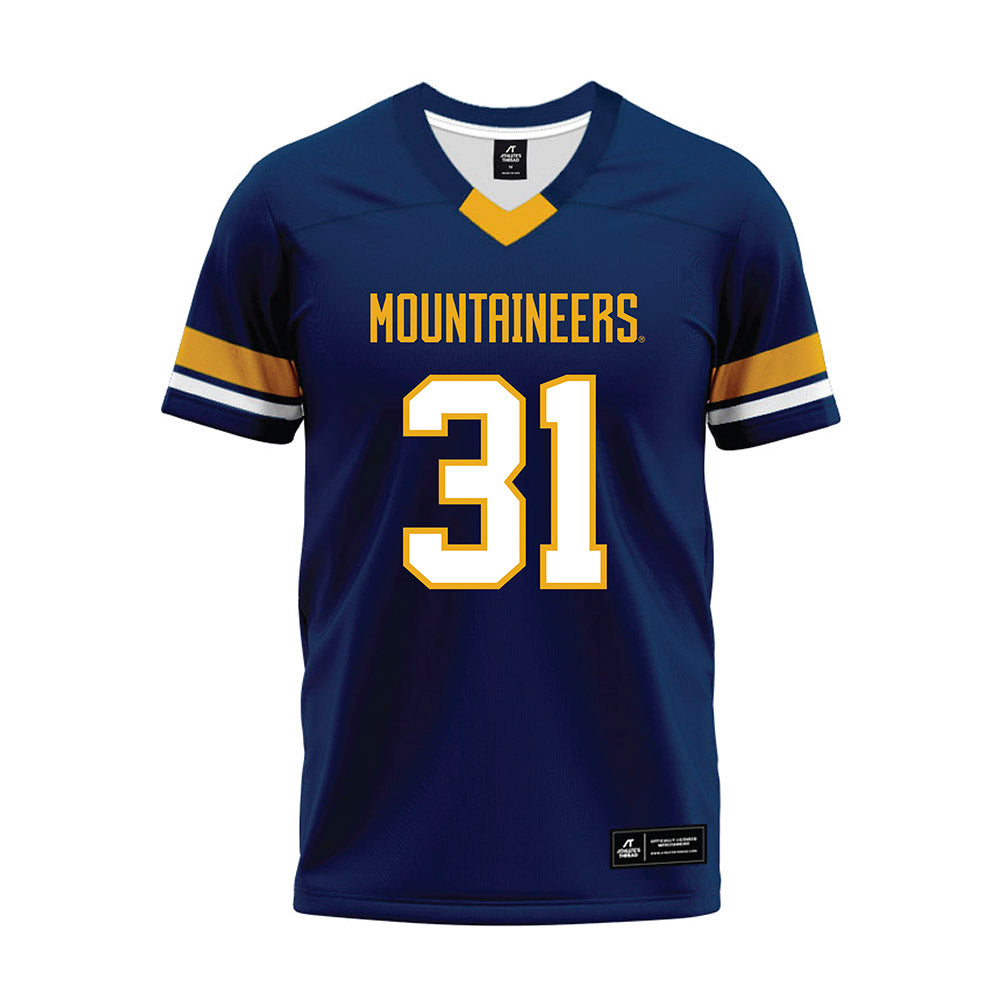 West Virginia - NCAA Football : Shane Cornali - Blue Premium Football Jersey-0