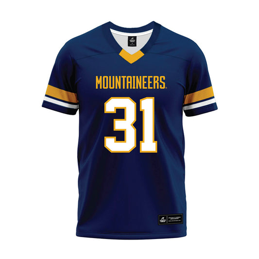 West Virginia - NCAA Football : Shane Cornali - Blue Premium Football Jersey-0