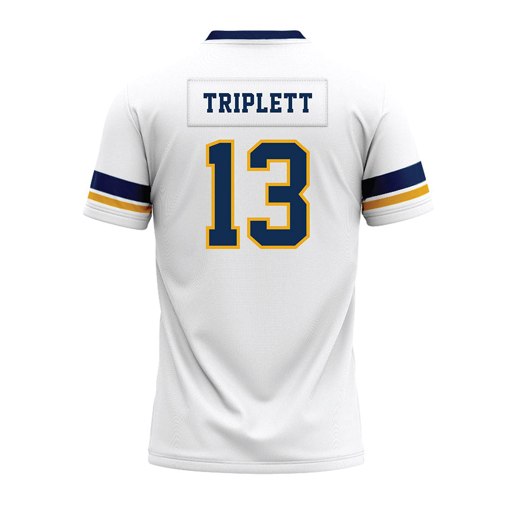 West Virginia - NCAA Football : Kedrick Triplett - White Premium Football Jersey-1