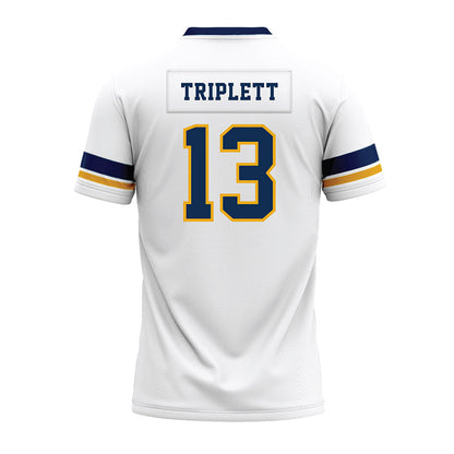 West Virginia - NCAA Football : Kedrick Triplett - White Premium Football Jersey-1
