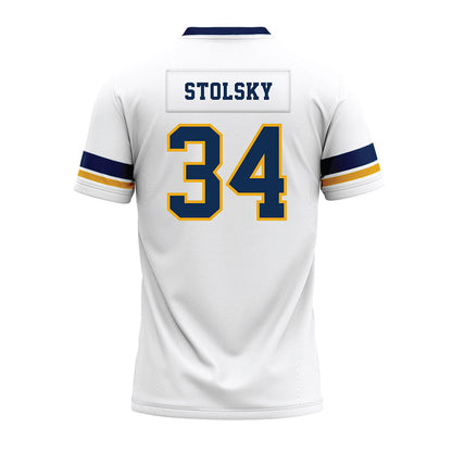 West Virginia - NCAA Football : Tyler Stolsky - White Premium Football Jersey-1