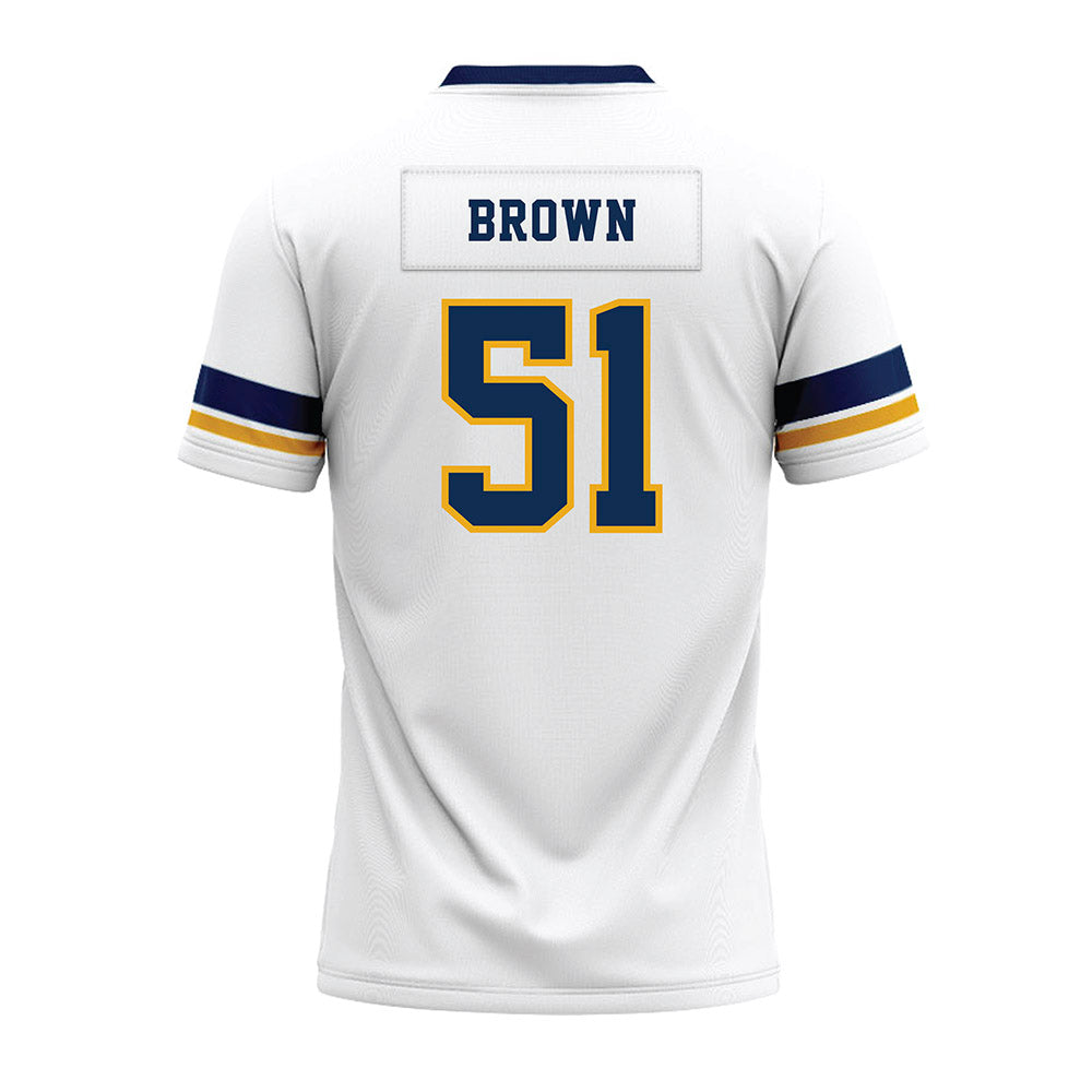 West Virginia - NCAA Football : Taylor Brown - White Premium Football Jersey-1
