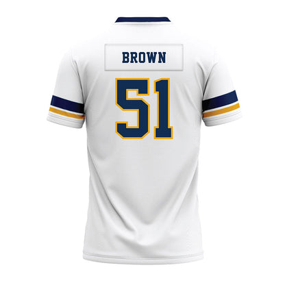 West Virginia - NCAA Football : Taylor Brown - White Premium Football Jersey-1
