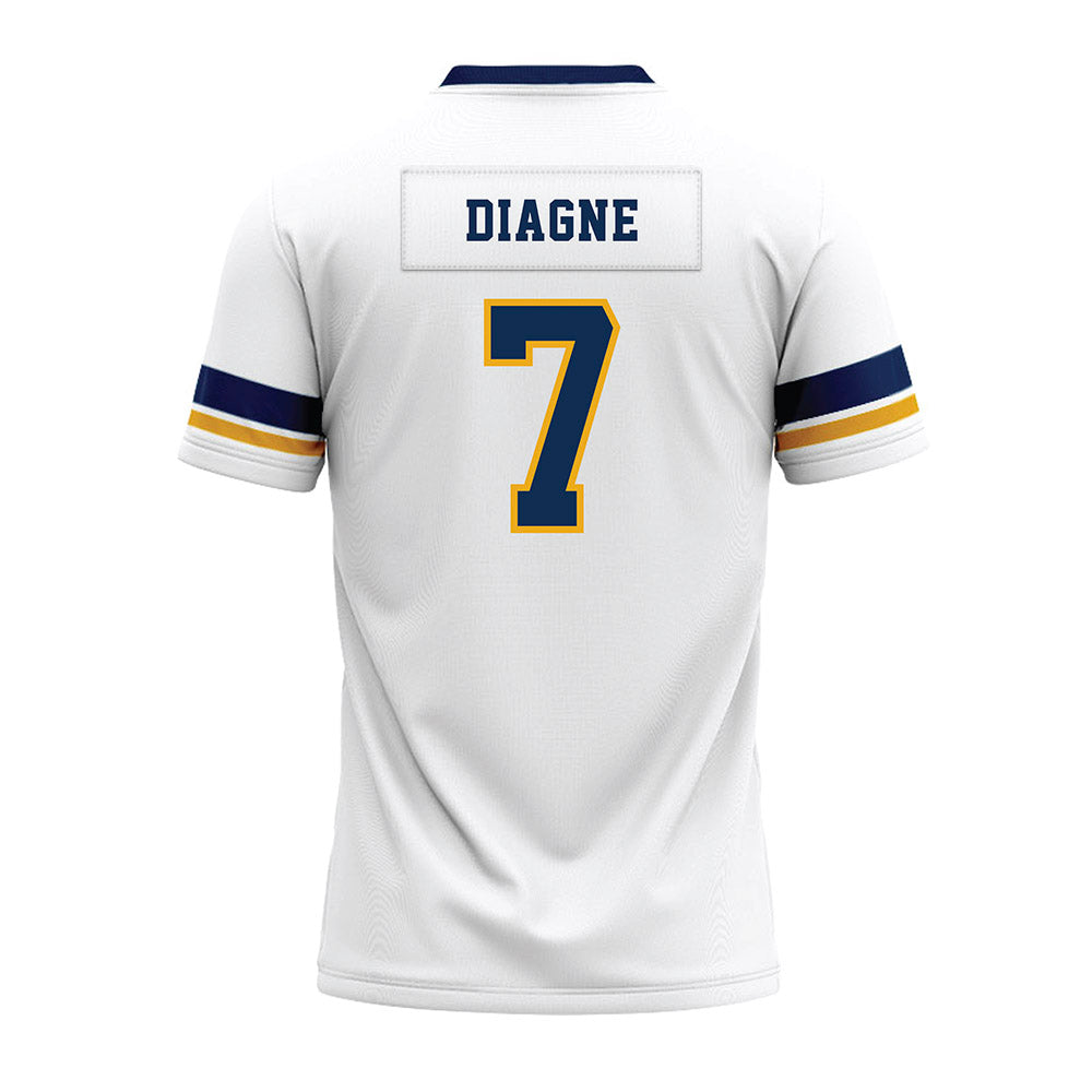 West Virginia - NCAA Football : Chams Diagne - White Premium Football Jersey-1