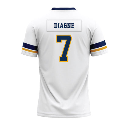 West Virginia - NCAA Football : Chams Diagne - White Premium Football Jersey-1