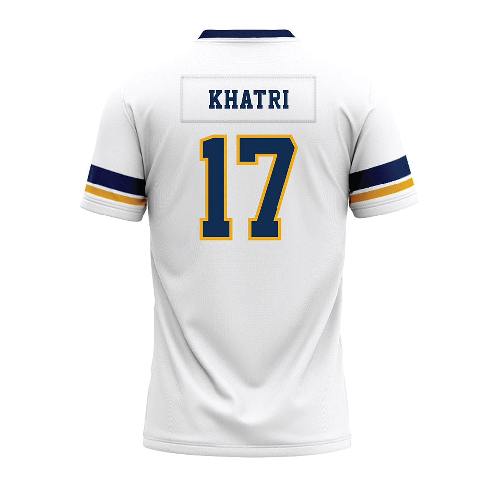 West Virginia - NCAA Football : Miles Khatri - White Premium Football Jersey-1