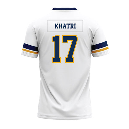 West Virginia - NCAA Football : Miles Khatri - White Premium Football Jersey-1