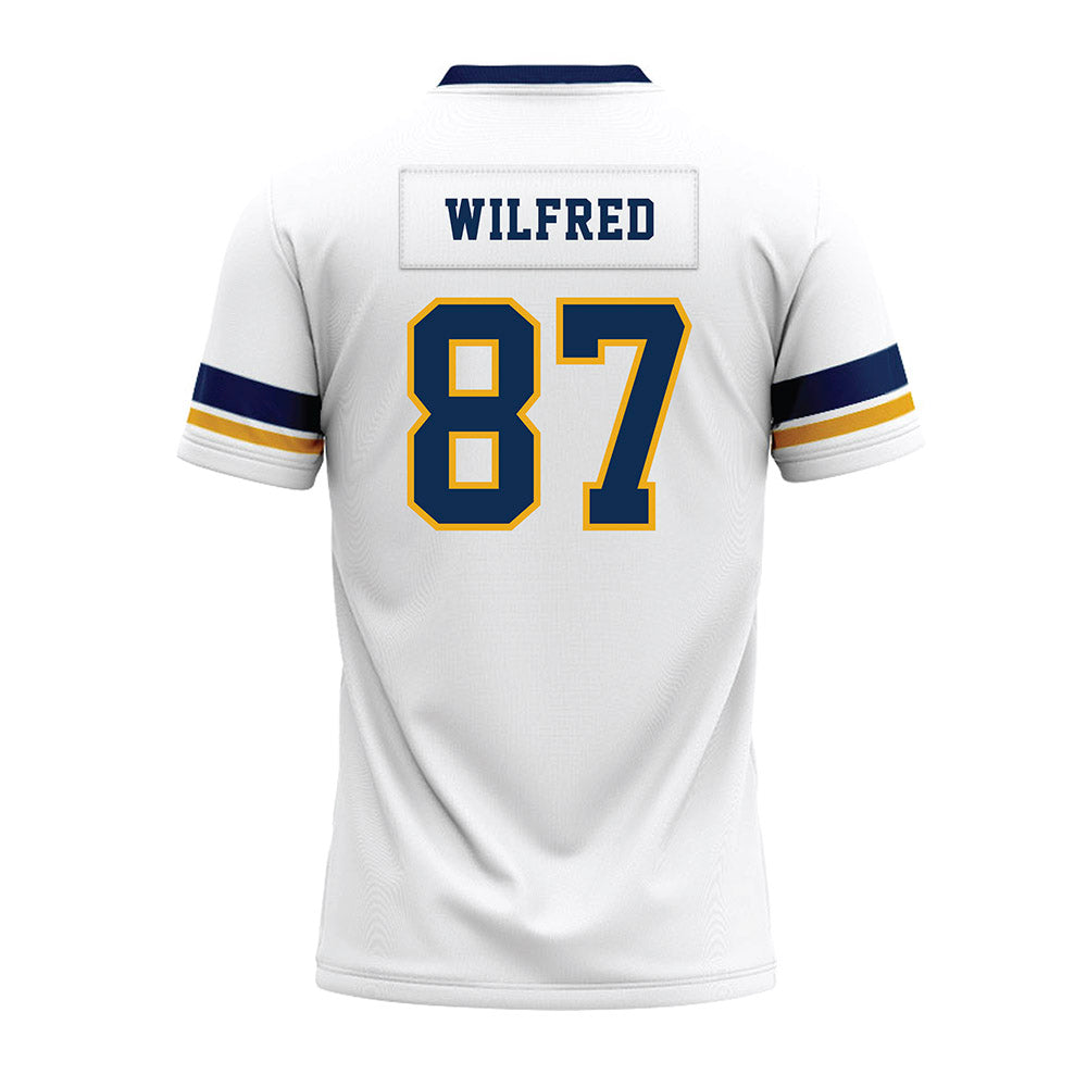 West Virginia - NCAA Football : Greg Wilfred - White Premium Football Jersey-1