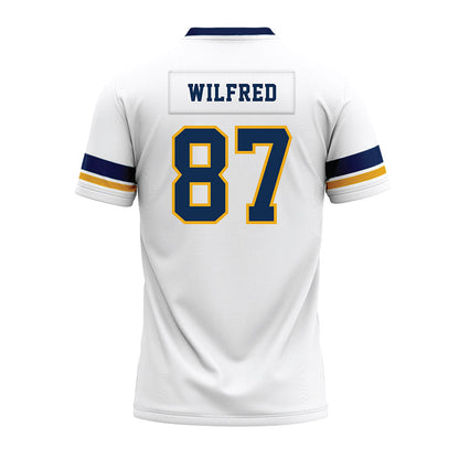 West Virginia - NCAA Football : Greg Wilfred - White Premium Football Jersey-1