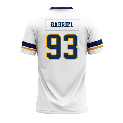 West Virginia - NCAA Football : Nate Gabriel - White Premium Football Jersey-1