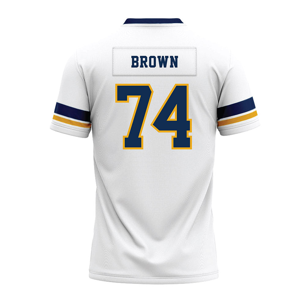 West Virginia - NCAA Football : Kevin Brown - White Premium Football Jersey-1