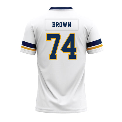 West Virginia - NCAA Football : Kevin Brown - White Premium Football Jersey-1