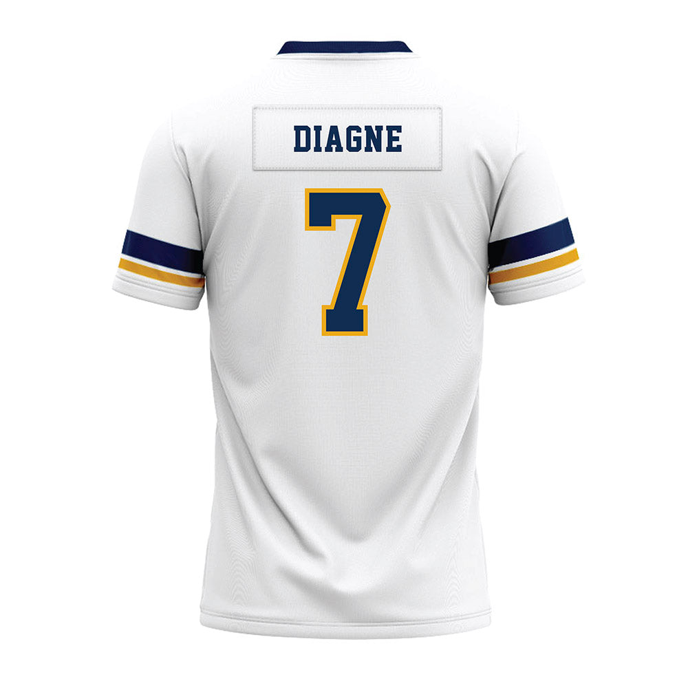 West Virginia - NCAA Football : Chams Diagne - White Premium Football Jersey-1