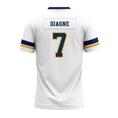 West Virginia - NCAA Football : Chams Diagne - White Premium Football Jersey-1
