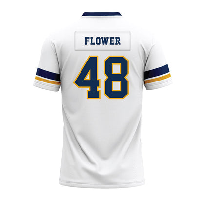 West Virginia - NCAA Football : Nate Flower - White Premium Football Jersey-1