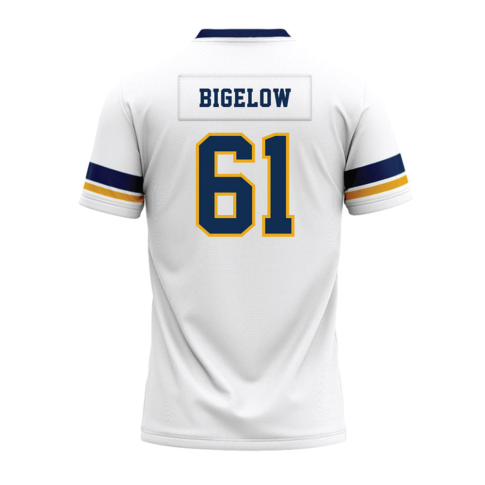 West Virginia - NCAA Football : Trevor Bigelow - White Premium Football Jersey-1